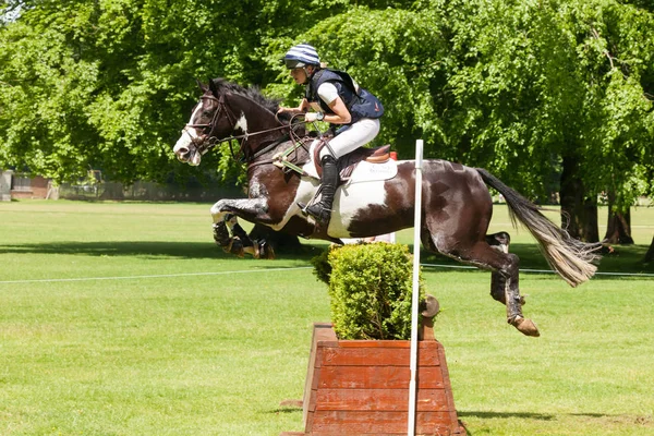 Houghton internationale paard proeven Martha Craggs rijden Corbett — Stockfoto