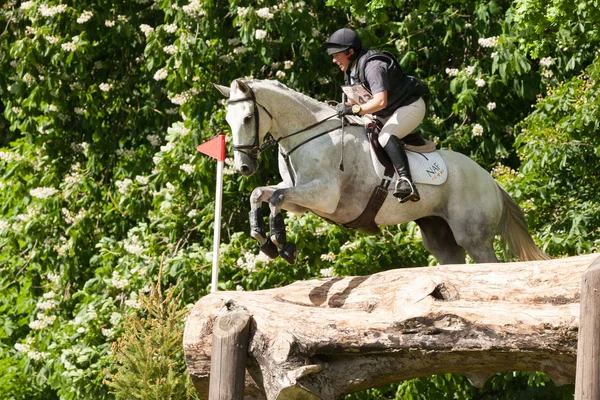 Houghton internationale paard proeven Rosie Thomas rijden warmte Wav — Stockfoto