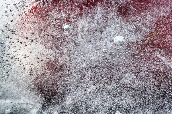 Increíbles burbujas atrapadas en hielo y nieve — Foto de Stock