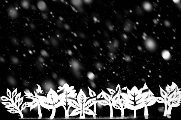 Fantasy zimního sněhu strom linie — Stock fotografie