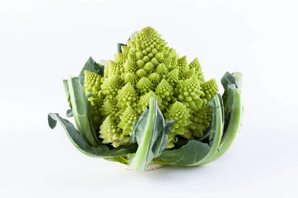 Romanesco brokoli sebze üzerinde beyaz izole