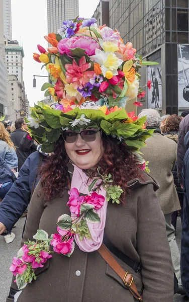 Nowy Jork Usa Kwietnia 2018 Kobieta Stroju Uczestniczyć 2018 Nowy — Zdjęcie stockowe