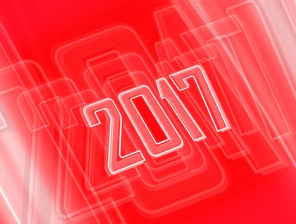 Red background with 2017 — Stock Photo, Image