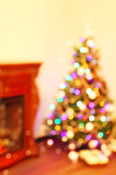 Lights of New Year tree — Stock Photo, Image