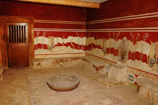 Μέρος του δωματίου στο παλάτι της Κνωσού — Φωτογραφία Αρχείου