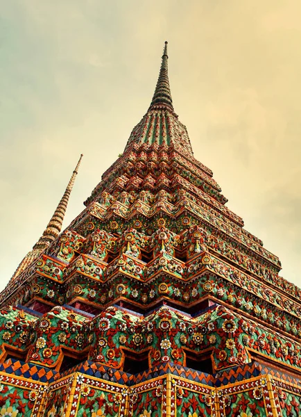 Multicolored Buddhist temple Stock Photo