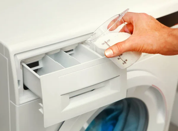Proszek do prania w pralce — Zdjęcie stockowe