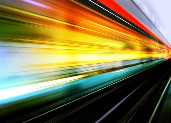 Desfoque de movimento de trem de alta velocidade — Fotografia de Stock