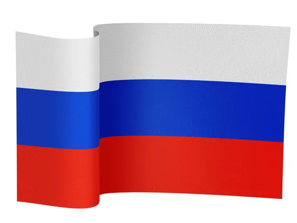 Ilustração da bandeira russa — Fotografia de Stock