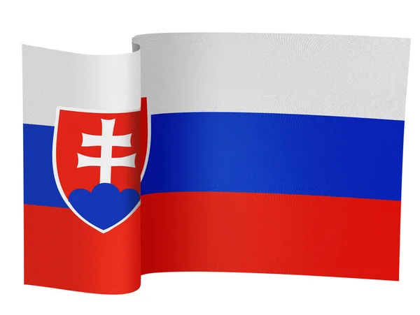 Illustration av Slovakiens flagga — Stockfoto