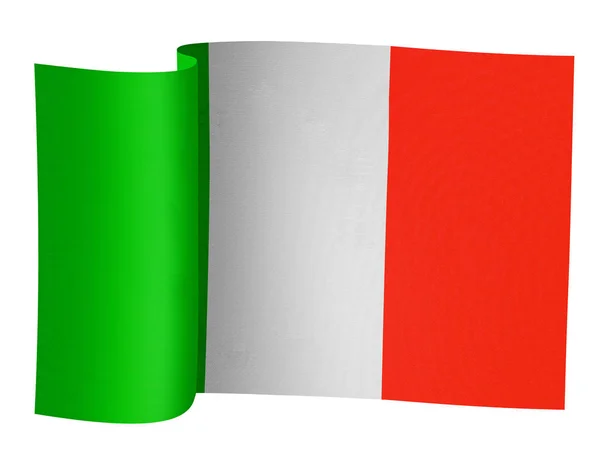 Abbildung der italienischen Flagge — Stockfoto