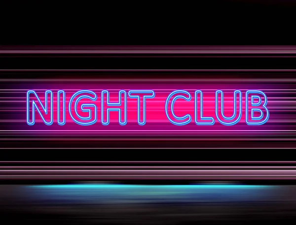 Signo de iluminación del club nocturno —  Fotos de Stock