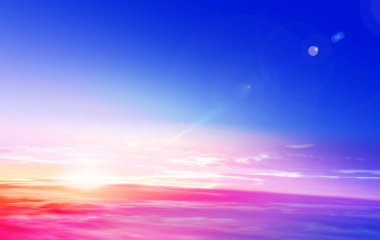 bir stratosfer Sunrise