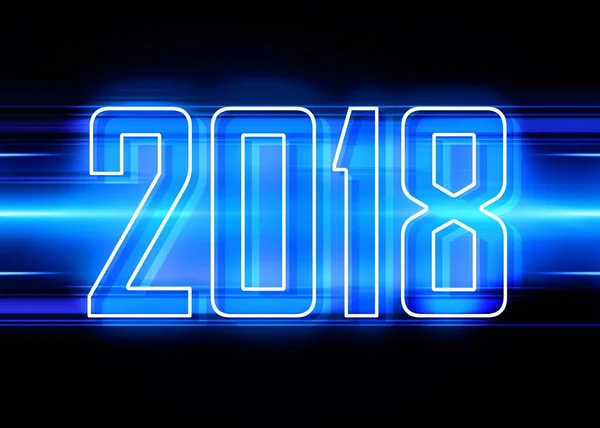 2018 blue background — Stock Photo, Image