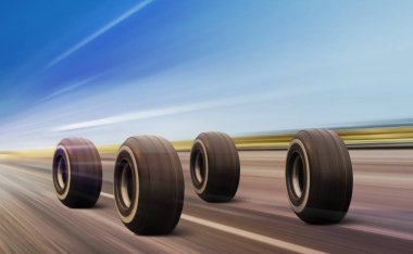 yolda hareket tekerlekler