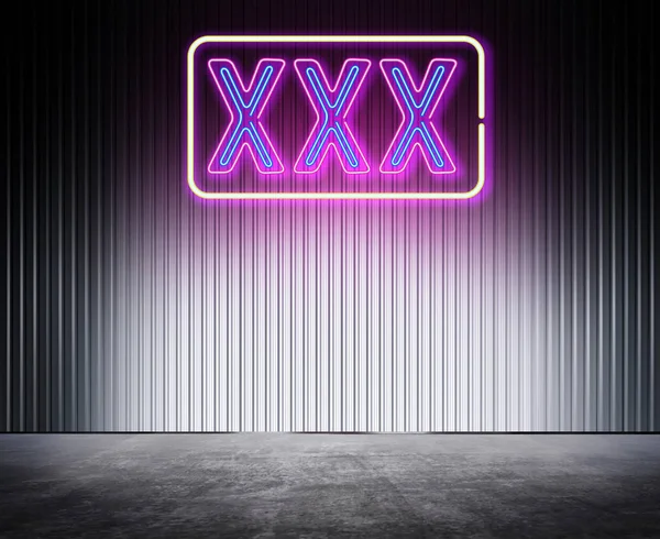 Metal platform with XXX sign — Stock Photo, Image