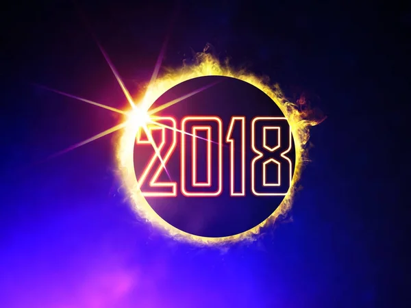 2018 on eclipse of the Sun — Stock Photo, Image