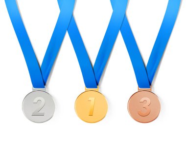 Collection of medals with path clipart