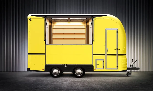 Camión de comida amarilla — Foto de Stock