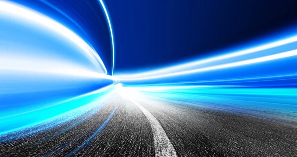 Motion blur in futuristic tunnel — Stock Photo, Image