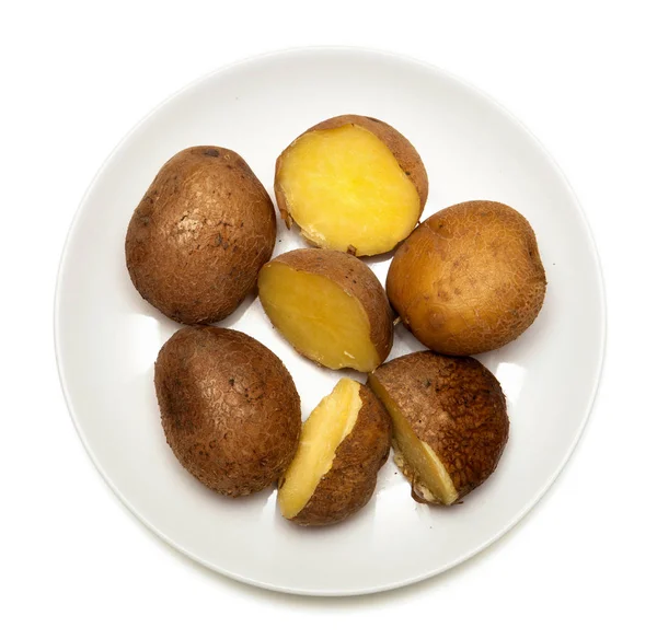 Unpeeled boiled potatoes — Stock Photo, Image