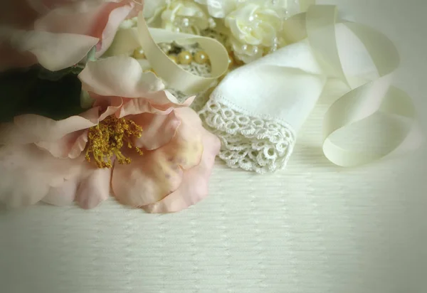Wedding Rose and Pearls