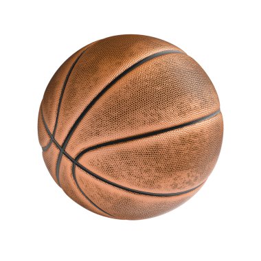 Beyaz arka plan üzerinde izole basketbol topu