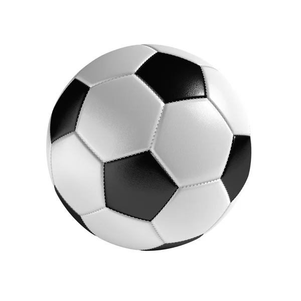 Pallone da calcio isolato sullo sfondo bianco — Foto Stock