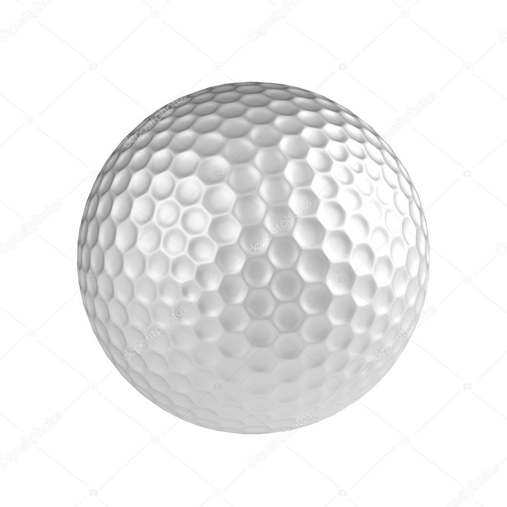 Golf ball isolated onthe white background