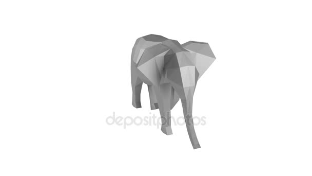 Low Poly Animal — Stock Video