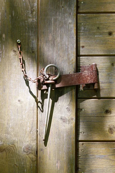Gesloten deur-veiligheidsspeld — Stockfoto