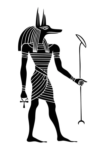 Anubis - God van het oude Egypte — Stockvector