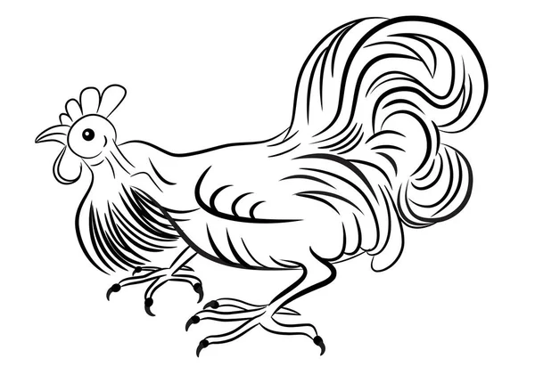 公鸡-符号的中国新的一年 — 图库矢量图片
