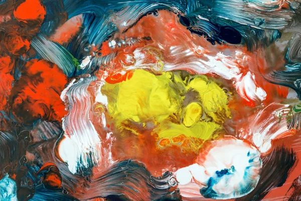 흐르는 색상-실행 색상 및 브러시 획의 얽 힘 — 스톡 사진