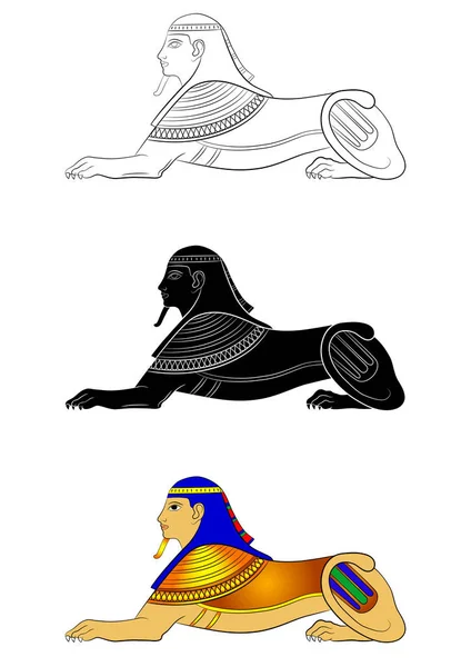 Сфинкс - мифическое существо Древнего Египта — стоковый вектор