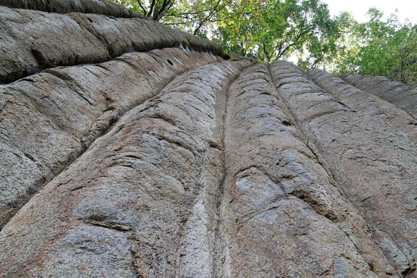 Rest mehrerer Lavaströme - Basaltfugen — Stockfoto