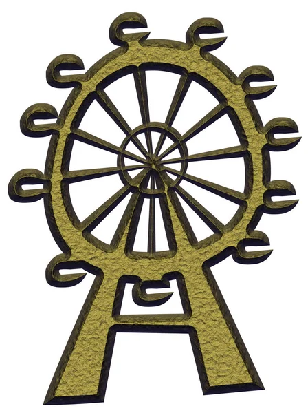 Феррі колесо на білому фоні — стокове фото