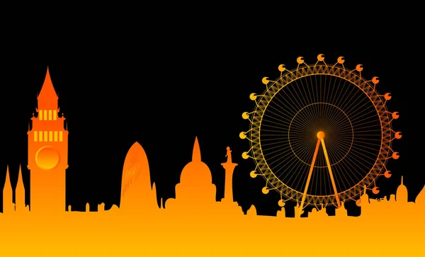 Ciudad de Londres skyline — Vector de stock