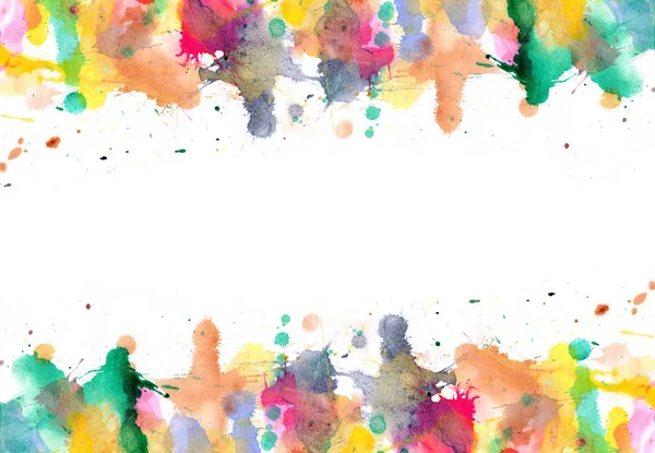 Blobs - watercolour paints splatters on paper art abstract backg — Stock Photo, Image