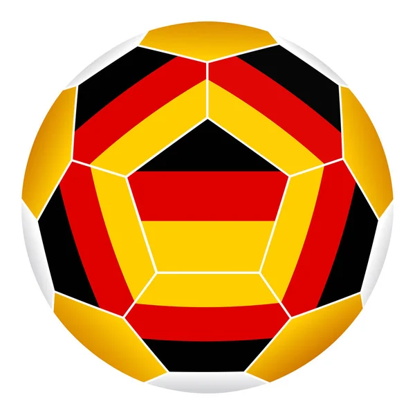 Ballon de football avec drapeau allemand — Image vectorielle