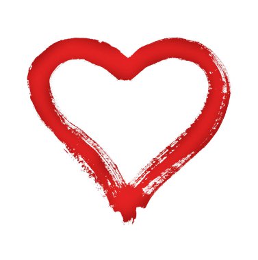 Kalp - aşk sembolü - suluboya resim