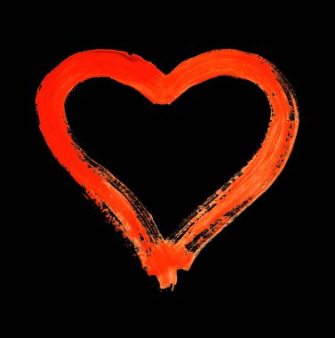 Kalp - aşk sembolü - suluboya resim