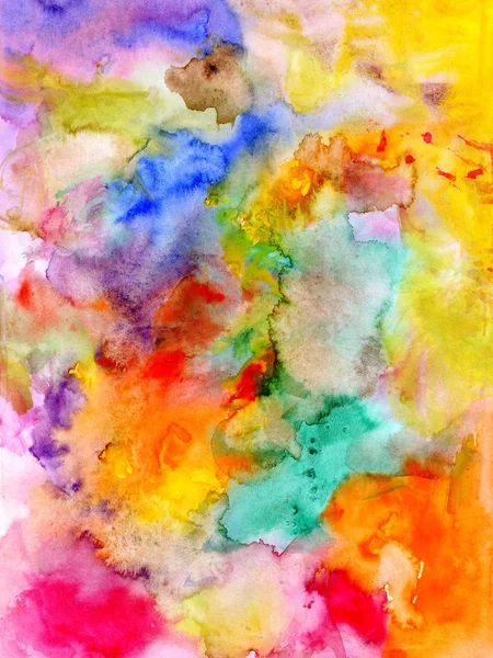Acuarela abstracta fondo colorido - dibujado a mano — Foto de Stock