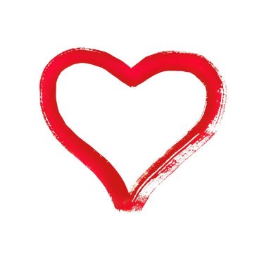 Kalp - aşk sembolü - suluboya resim