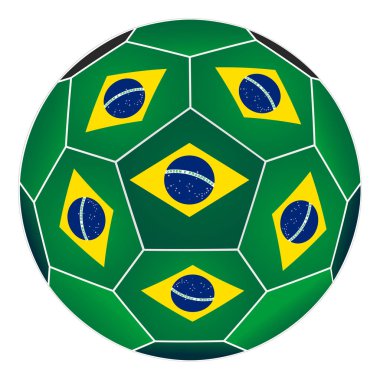 Brezilya bayrağı futbol topu