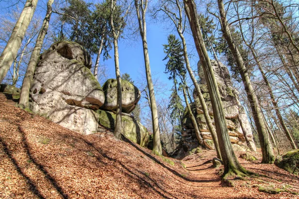 Rotsen in het Boheemse Paradijs — Stockfoto