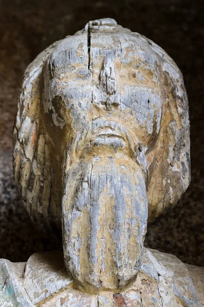 Plouha Francia Agosto 2019 Capilla Kermaria Iskuit Estatuas Medievales Madera — Foto de Stock
