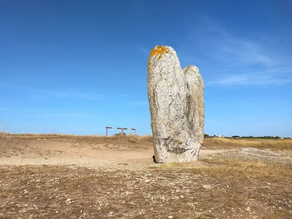 Menhir Beg Goalennec Peninsula Quiberon Brittany France — Stock Photo, Image