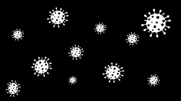振動するウイルスによるシンプルな映像 アブストラクトアニメーション — ストック動画