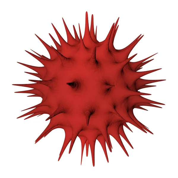 Illustrazione Virus Reso Isolato Sullo Sfondo — Foto Stock